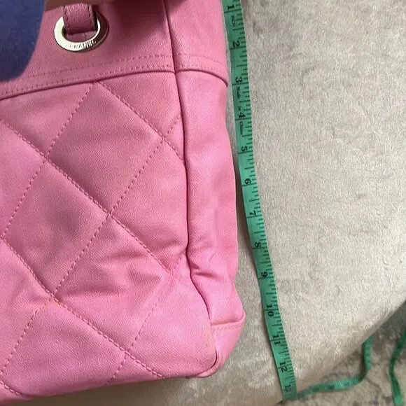 Authentic  *Chanel* COQUETTE-GIRL Barbie-Pink Sm Paris Biarritz Tote READ - Picture 13 of 16